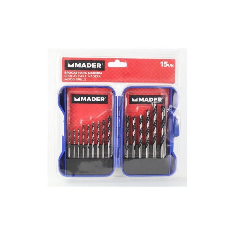 JUEGO 15 PCS BROCAS PARA MADERA MADER