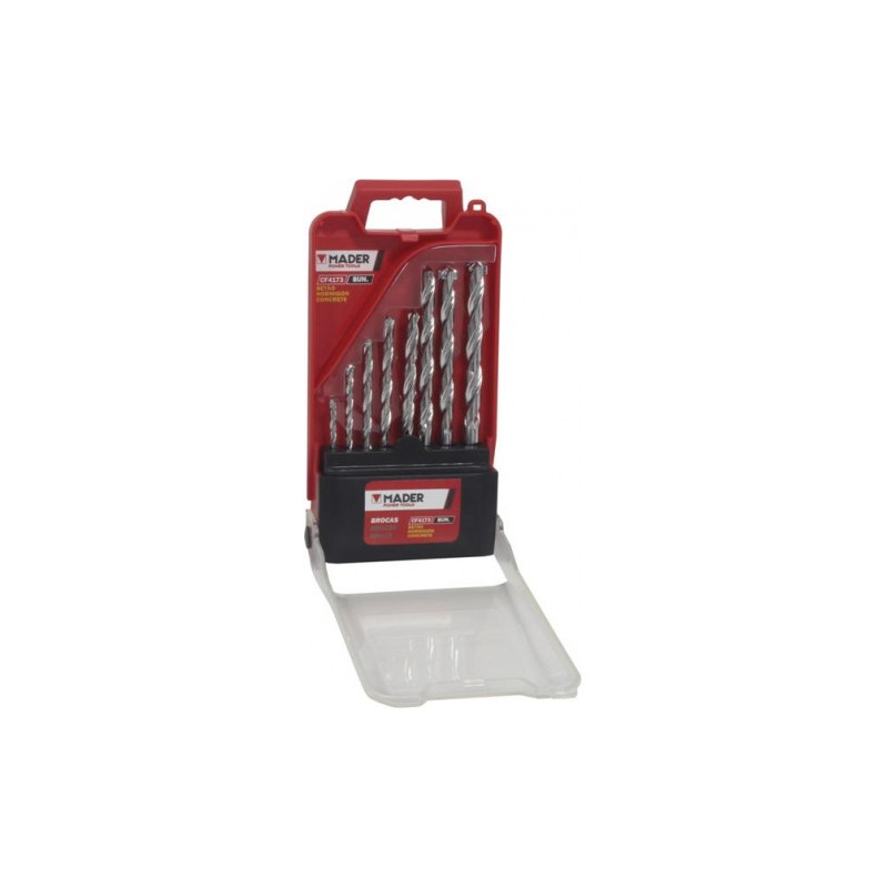 JUEGO 8 PCS BROCAS PUNTA DIAMENTE HORMIGON MADER