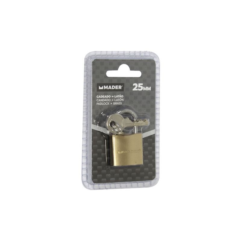 CANDADO LATON, 25 MM MADER