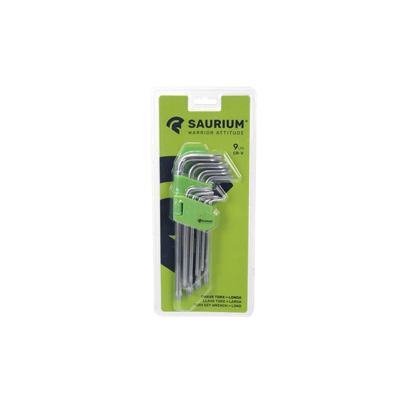JUEGO LLAVES TORX LARGA 9 PCS SAURIUM