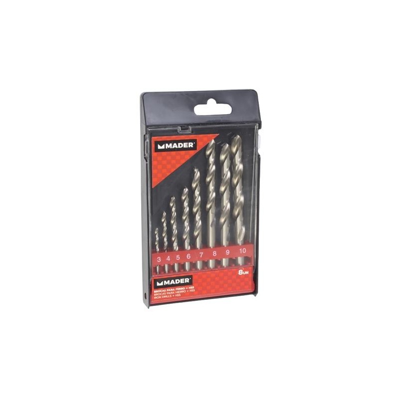 JUEGO 8 UND BROCAS HSS PARA METAL MADER