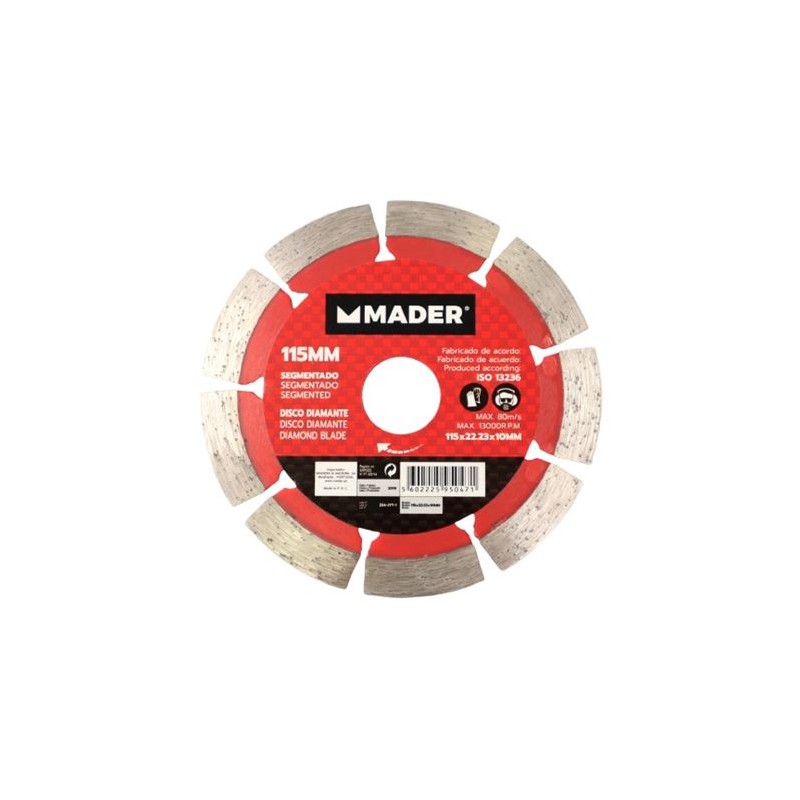 DISCO DIAMANTE SEGMENTADO 115MM MADER