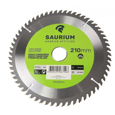 PACK 3 DISCOS CORTE MADERA PARA SIERRAS 210MM. SAURIUM