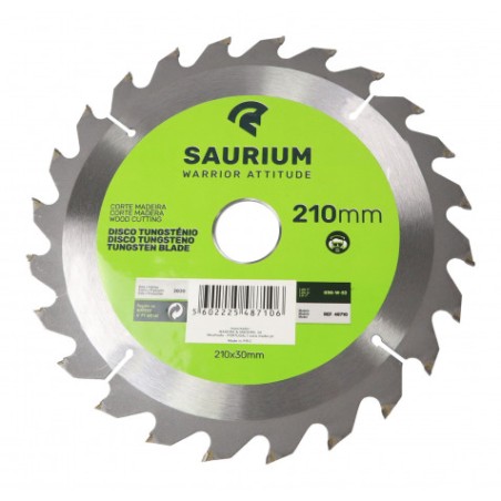 PACK 3 DISCOS CORTE MADERA PARA SIERRAS 210MM. SAURIUM