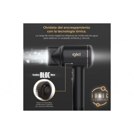 SECADOR DE PELO PROFESIONAL 1600W IÓNICO CON DISPLAY GKL