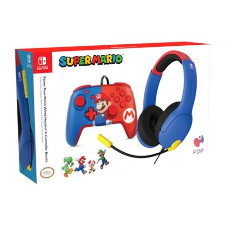 PACK AURICULAR LVL40 + MANDO FACEOFF MARIO PDP