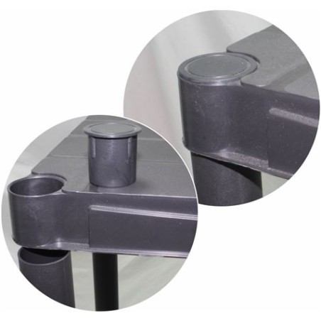 ESTANTERIA PLASTICA 4 BALDAS 133X61X30 25 KGS MADER