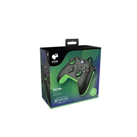 MANDO GAMEPAD PC/XBOX NEON BLACK WIRED PDP