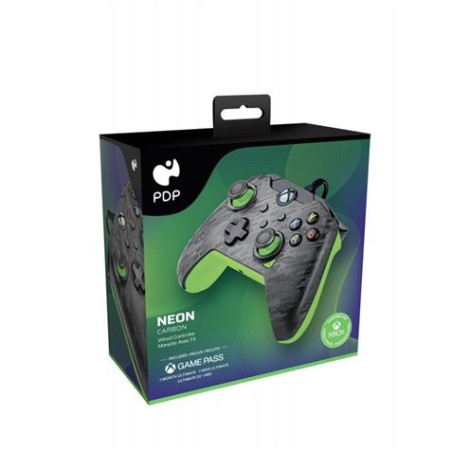 MANDO GAMEPAD PC/XBOX NEON CARBON WIRED PDP