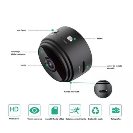 MINI CAMARA VIGILANCIA IP 720P | WIFI | SD CAMVIEW