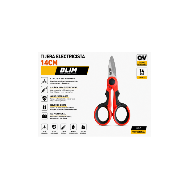 TIJERA ELECTRICISTA 14 CM BLIM