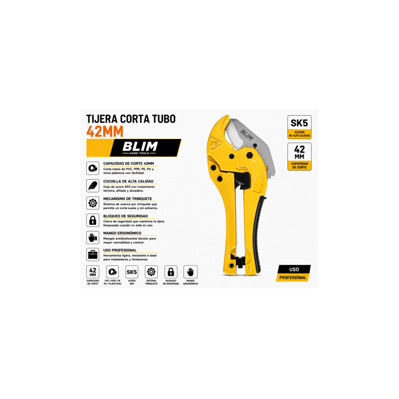 TIJERA CORTA TUBO 42MM BLIM
