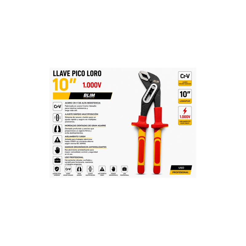 LLAVE PICO LORO 10" 1.000V BLIM
