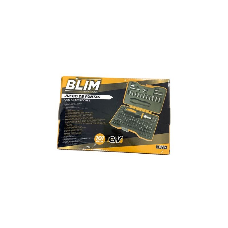 JUEGO PUNTAS 101PCS CON ADAPTADORES BLIM