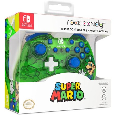 MANDO GAMEPAD ROCK CANDY NINTENDO SWITCH LUIGI PD