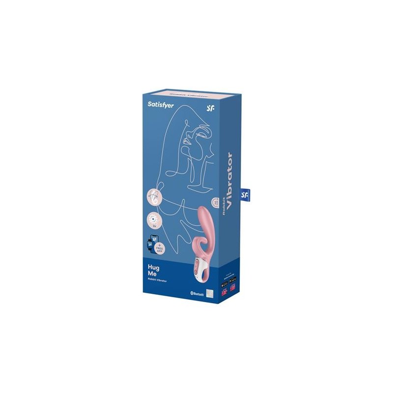 VIBRADOR HUG ME ROSA CON APP SATISFYER