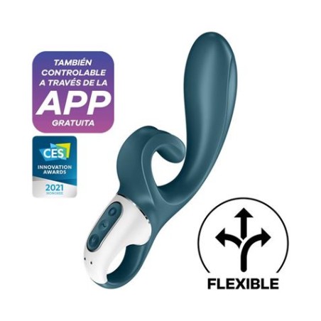 VIBRADOR HUG ME GRAYBLUE CON APP SATISFYER