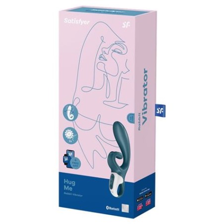 VIBRADOR HUG ME GRAYBLUE CON APP SATISFYER