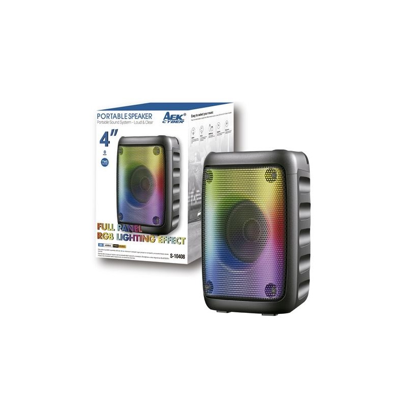 ALTAVOZ BLUETOOTH 4" RGB | TWS | SD |...