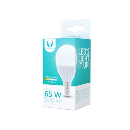 BOMBILLA LED G45 | 10W | 900LM | E14 | LUZ CALIDA | FOREVER - RTV003449