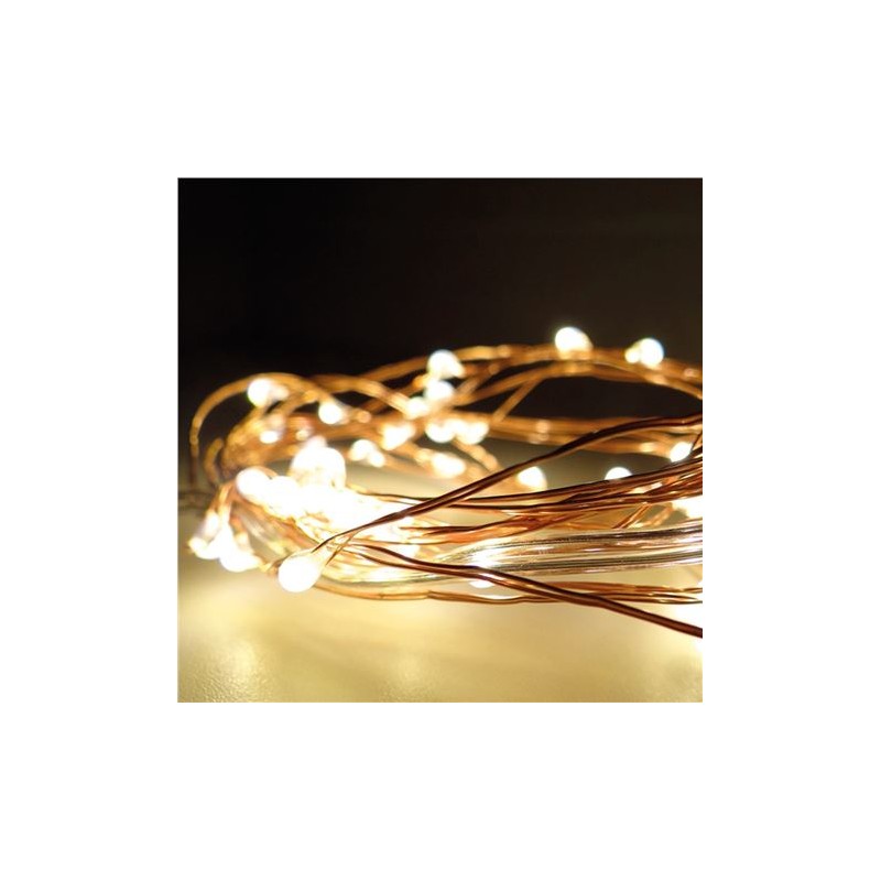 GUIRNALDA A PILAS FIJA 40 LEDS CABLE...