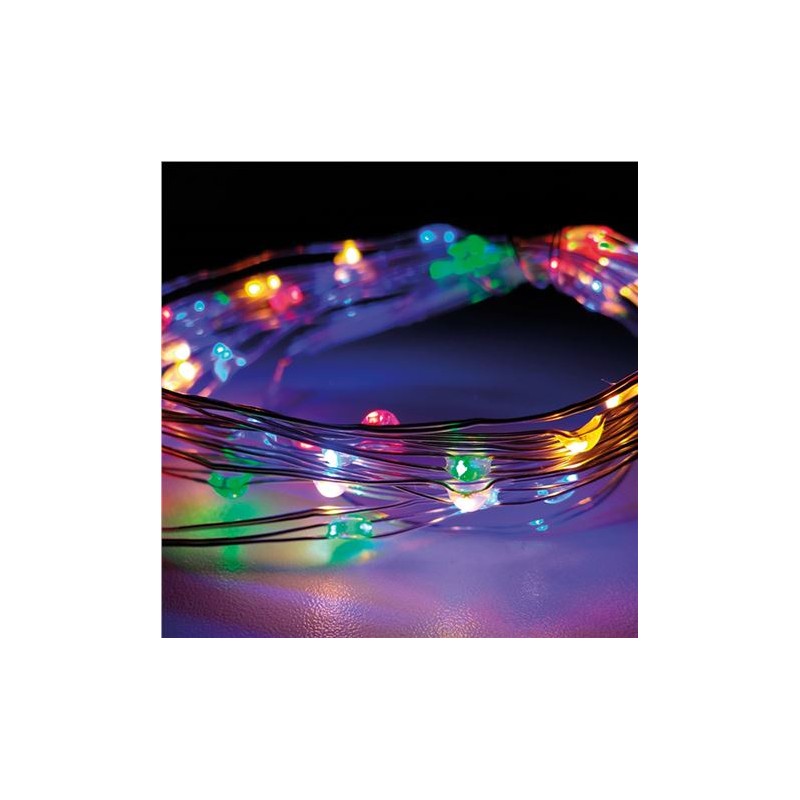 GUIRNALDA A PILAS FIJA 40 LEDS CABLE...