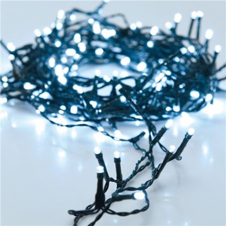 GUIRNALDA A PILAS MULTIFUNCION 24 LEDS CABLE VERDE LUZ BLANCO FRIO 2,30M