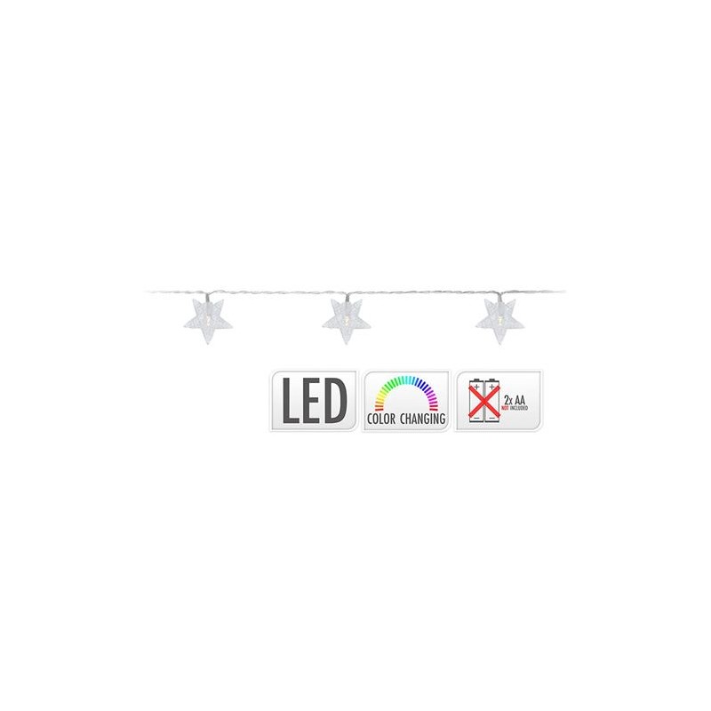 GUIRNALDA A PILAS FIJA 10 LEDS CON...