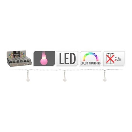 GUIRNALDA A PILAS RGB 20 LEDS ESFERICA LUZ MULTICOLOR 2,3M