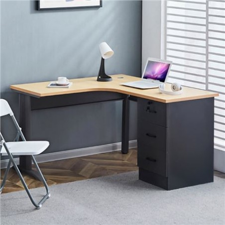 MESA DE ESCRITORIO MS800 140X120X75CM L DERECHA + CAJONERA MUVIP