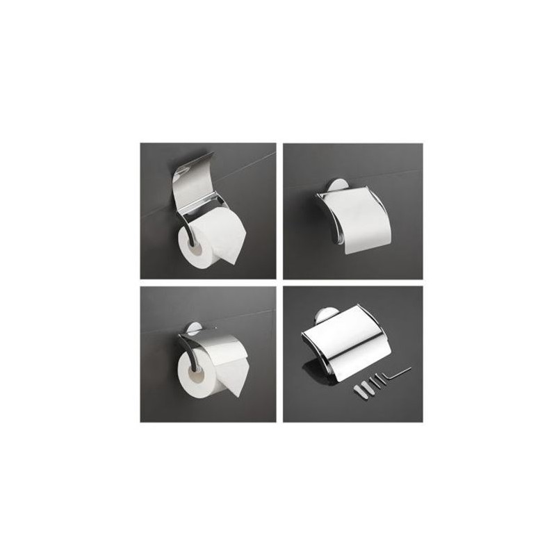 PORTARROLLOS WC SILVER METAL CONFORTIME