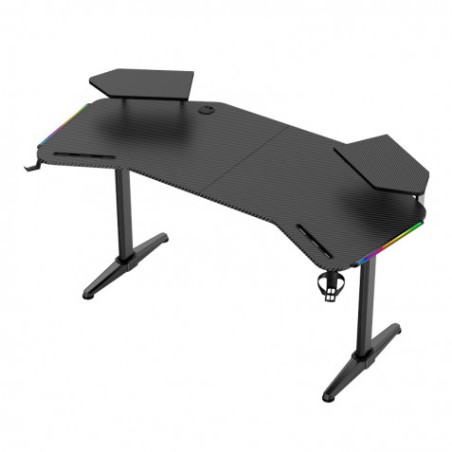 MESA GAMING PRO1500 XL FIBRA CARBONO | LUZ RGB SOUND MUVIP