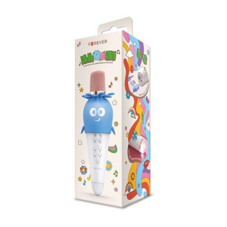 MICROFONO KARAOKE BLUETOOTH AMS-200 AZUL FOREVER