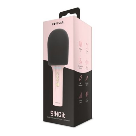 MICROFONO KARAOKE BLUETOOTH BMS-500 ROSA FOREVER