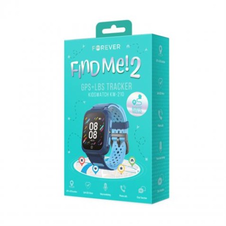 SMARTWATCH PARA NIÑOS GPS AZUL FIND ME 2 KW-210 FOREVER