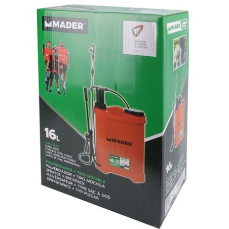 SULFATADORA DE ESPALDA MANUAL 16 LITROS LANZA INOX MADER