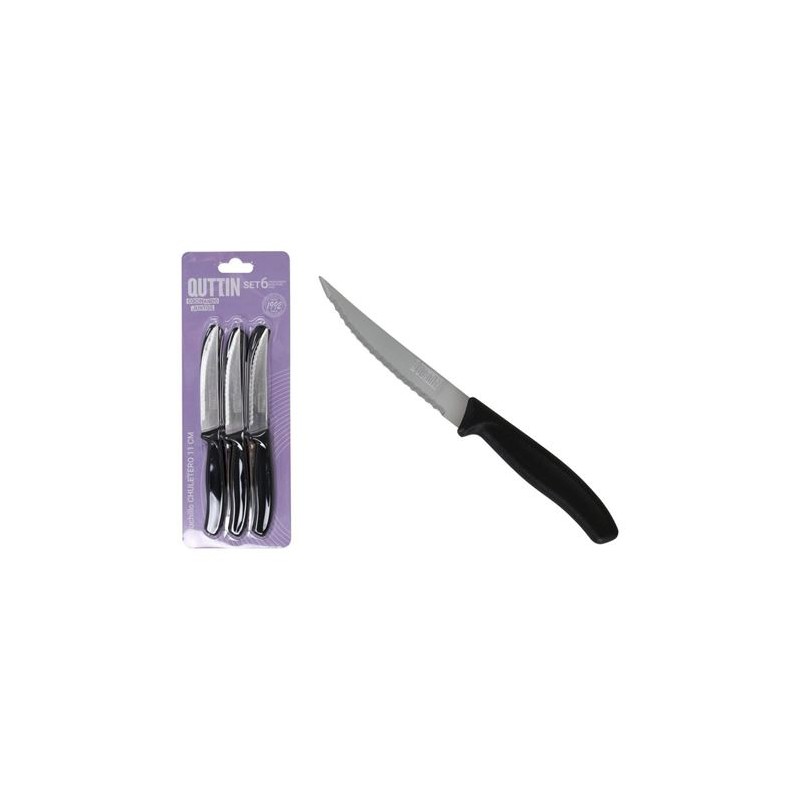 PACK 6 CUCHILLOS BISTEC SIERRA QUTTIN