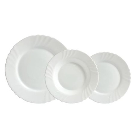VAJILLA DE 18 PIEZAS EBRO BLANCA BORMIOLI