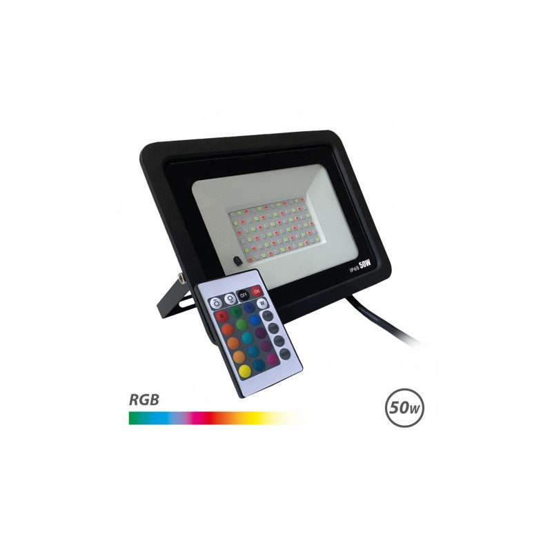 FOCO LED RGB 50W + MANDO ELBAT