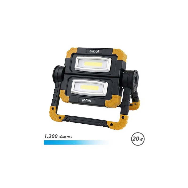 FOCO LED RECARGABLE 20W 1200LM LUZ...