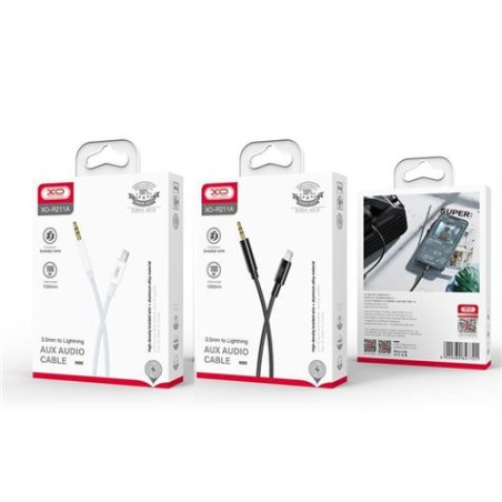 CABLE LIGHTNING - MINI JACK 3.5MM 1 METRO NEGRO XO