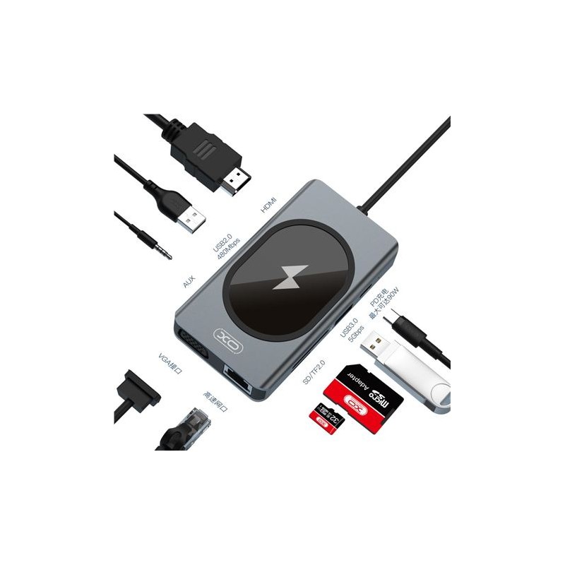 ADAPTADOR TIPO C HUB007 9 EN 1 XO