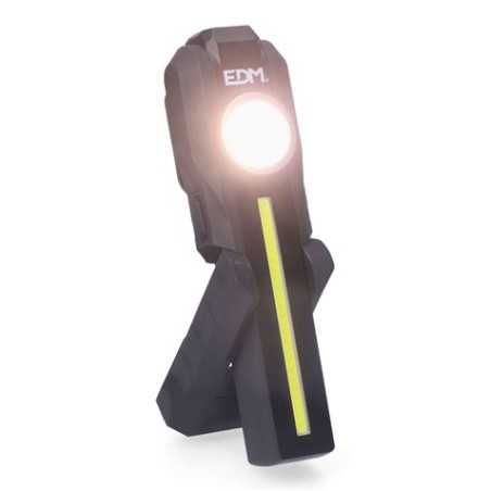 LINTERNA TALLER REDONDA CON IMAN LED 200+200+50 LUMEN