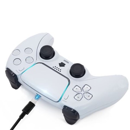 MANDO INALAMBRICO CON VIBRACION COMPATIBLE PS4 BLANCO