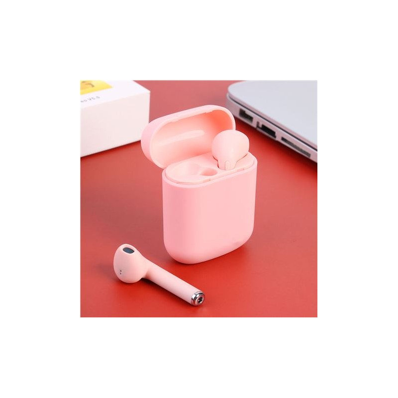 MINI AURICULARES BLUETOOTH TWS I12 ROSA