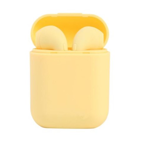 MINI AURICULARES BLUETOOTH TWS I12 AMARILLO