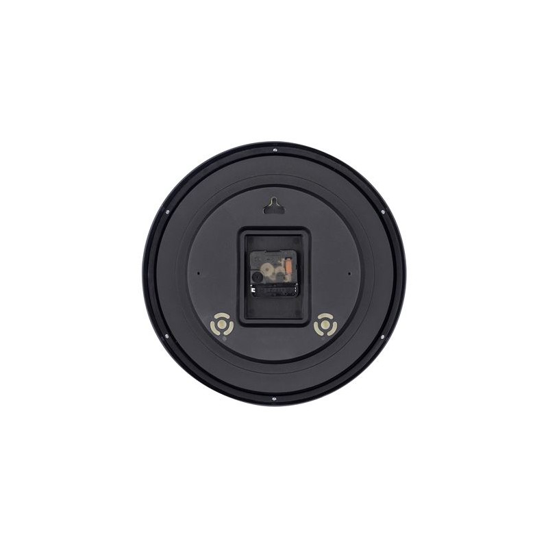 RELOJ DE PARED NEGRO ESFERA BLANCA