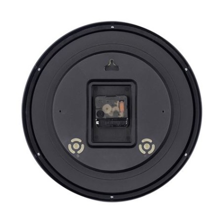 RELOJ DE PARED NEGRO ESFERA BLANCA