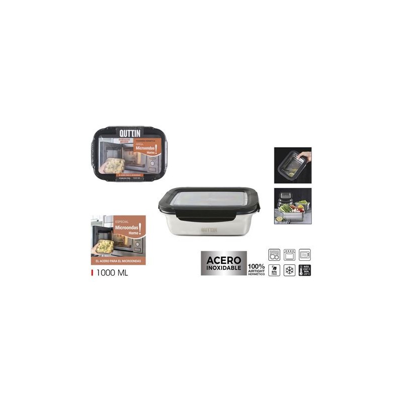TUPPER ACERO INOXIDABLE 1 LITRO APTO...