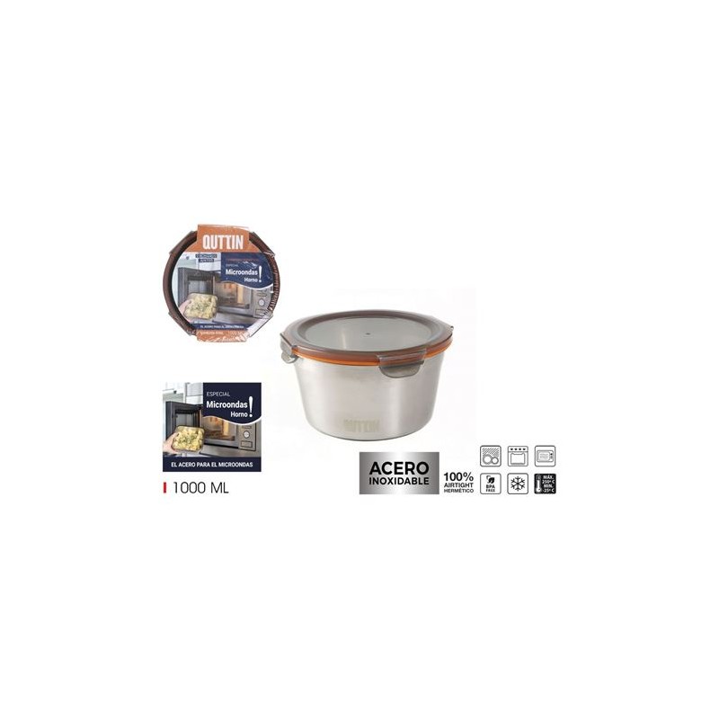 TUPPER ACERO INOXIDABLE 1 LITRO APTO...